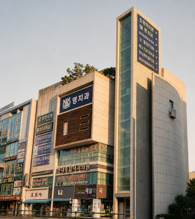 경산 명치과 건물 외관 전경